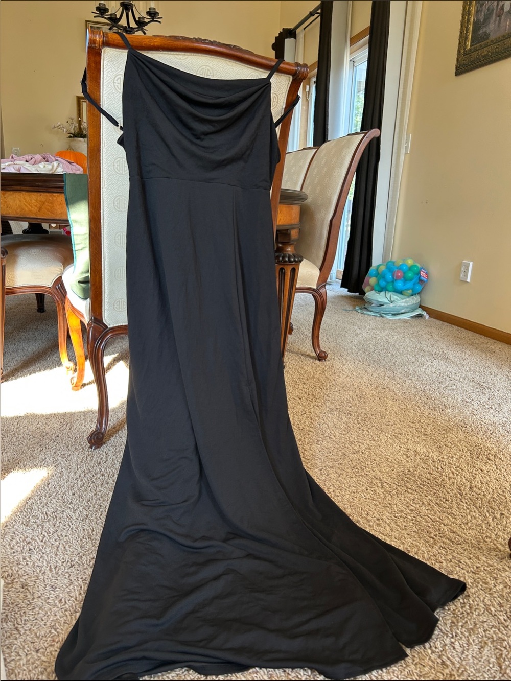 Birdy Grey Black Strapless Maxi Dress